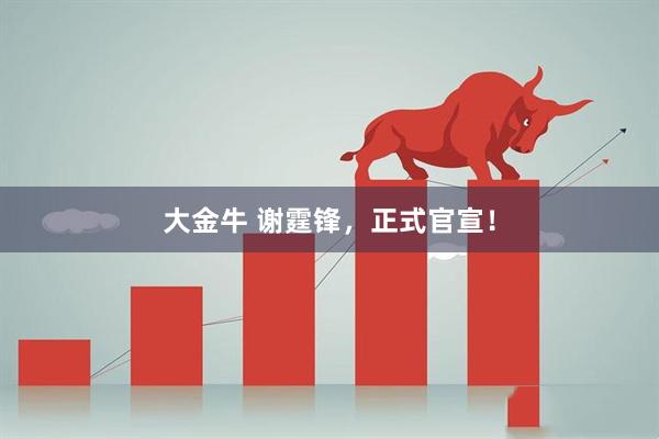 大金牛 谢霆锋，正式官宣！
