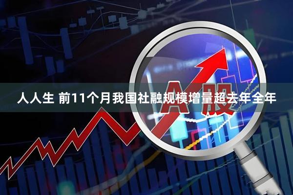 人人生 前11个月我国社融规模增量超去年全年
